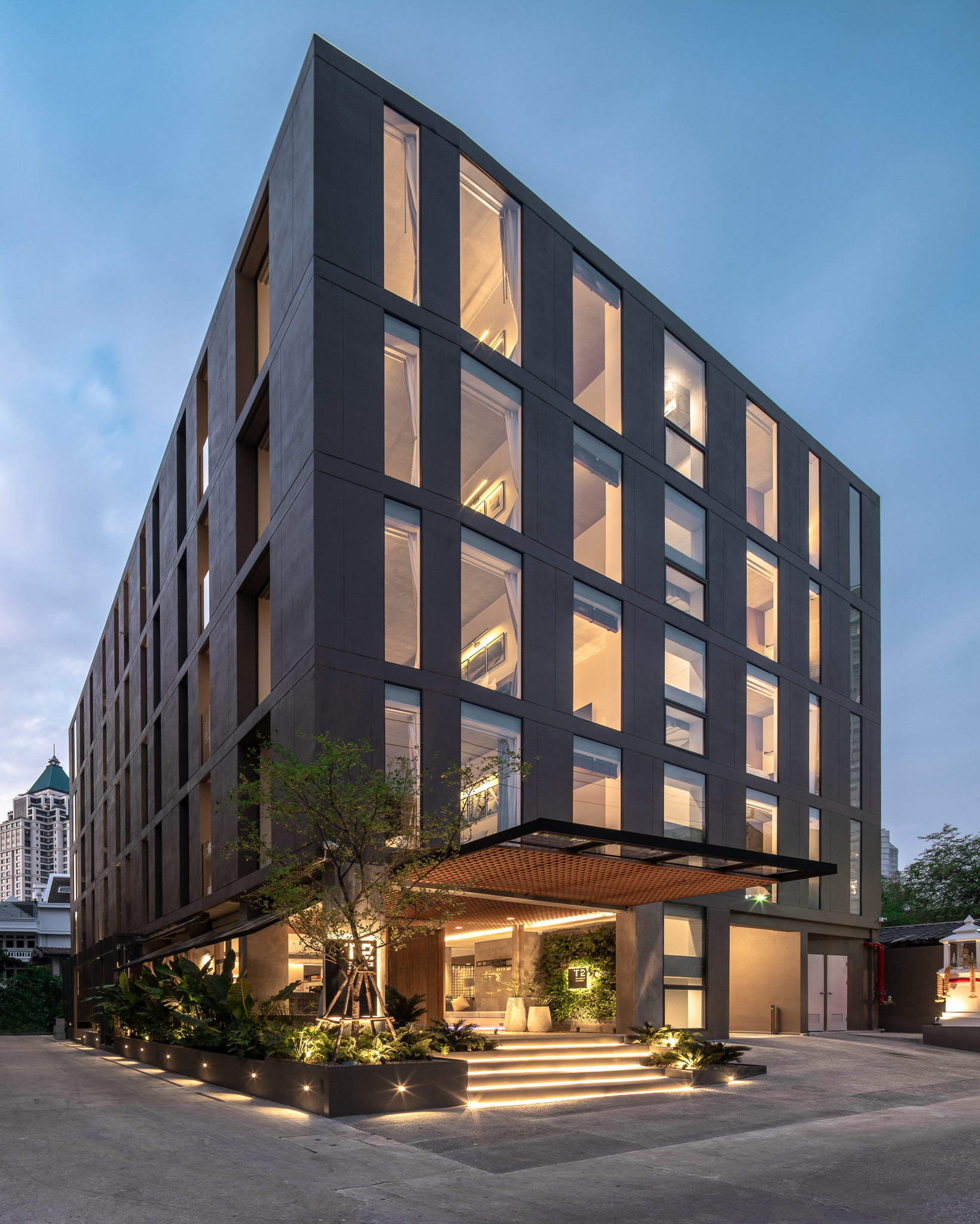 NORMA Hotel Sathorn exterior at twilight