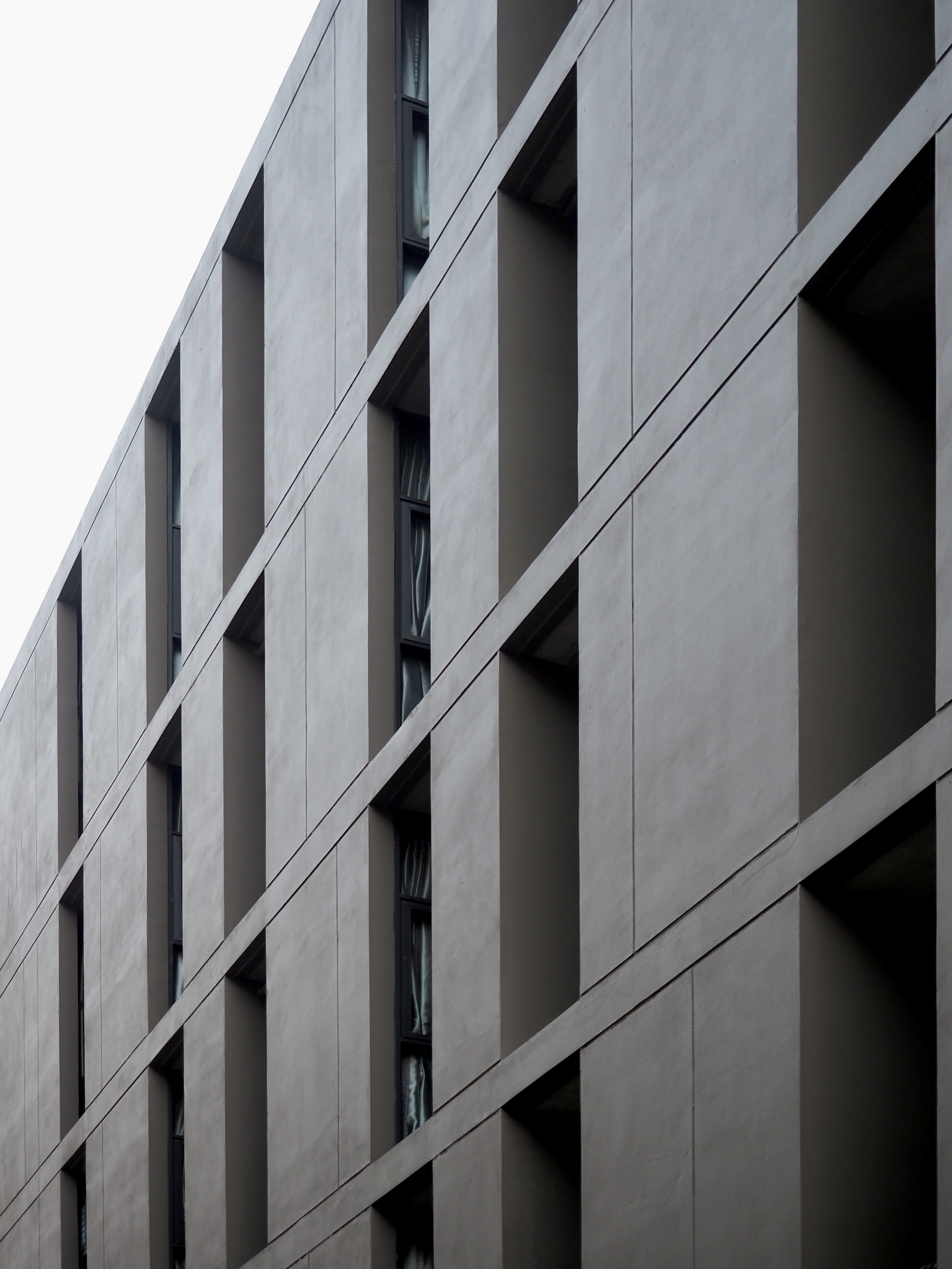 Abstract detail of the building's concrete facade